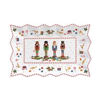 Platou servire 35 x 23 cm "VINTAGE NUTCRACKER", portelan - Nuova R2S