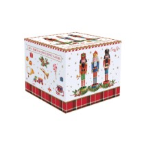 Set 2 cesti cafea cu farfurie, portelan, 100ml, "VINTAGE NUTCRACKER" - Nuova R2S