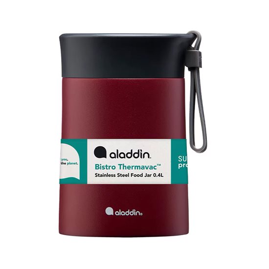 Termos vidat, inox, 400ml, “Bistro”, Burgundy Red - Aladdin