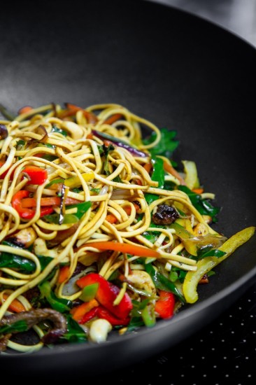 Tigaie wok, otel-carbon, 30 cm, “MasterClass” - Kitchen Craft