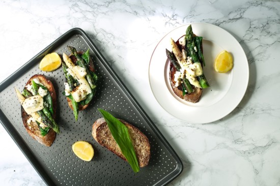 Tava cuptor perforata, otel, 39 x 27 cm - MasterClass