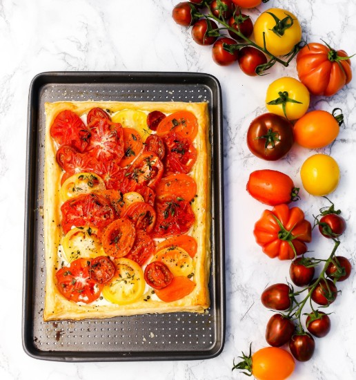 Tava cuptor perforata, otel, 39 x 27 cm - MasterClass