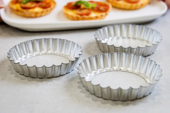 Set 6 forme pentru mini-tarte, inox - Kitchen Craft