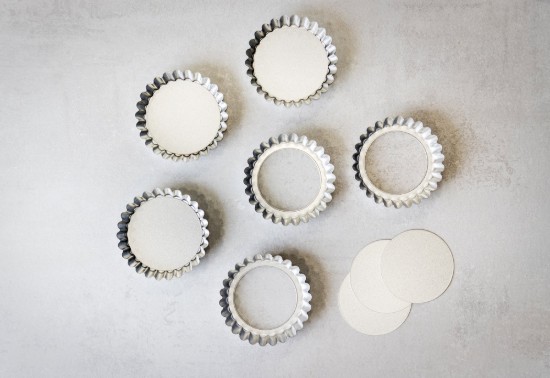 Set 6 forme pentru mini-tarte, inox - Kitchen Craft