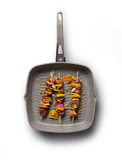 Tigaie grill 28 cm, aluminiu - Kitchen Craft