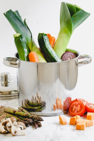 Oala inox, cu capac, 22cm/7L - MasterClass