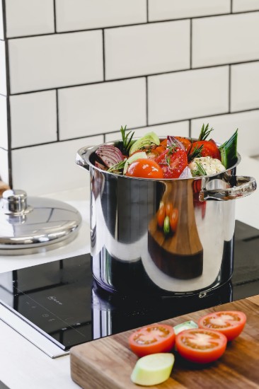 Oala inox, cu capac, 22cm/7L - MasterClass