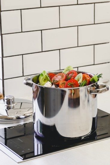 Oala inox, cu capac, 24cm/8,5L, “Master Class” - Kitchen Craft