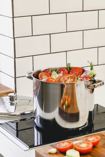 Oala inox, cu capac, 26cm/11L, “Master Class” - Kitchen Craft