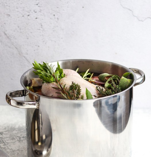 Oala inox, cu capac, 26cm/11L, “Master Class” - Kitchen Craft