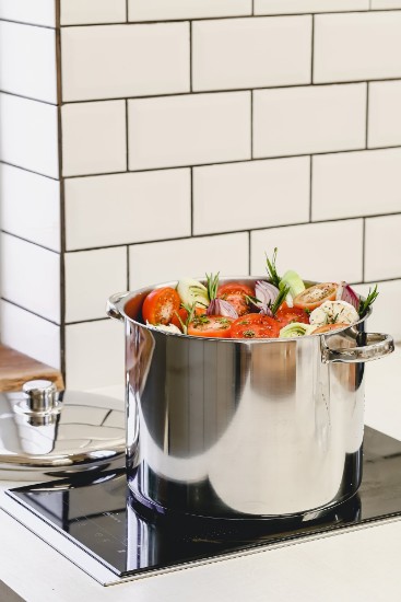 Oala inox, cu capac, 28cm/14L, “Master Class” - Kitchen Craft