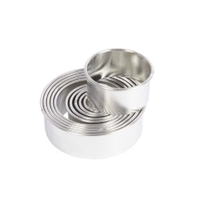 Set 11 cuttere rotunde, margine dreapta, metal - Kitchen Craft