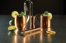 Pahar dublu masura pentru cocktail, inox, 25/50 ml, Cupru, "Bar Craft" - Kitchen Craft
