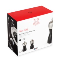 Set 2 rasnite sare si piper, 12 cm, "Fidji", Black - Peugeot