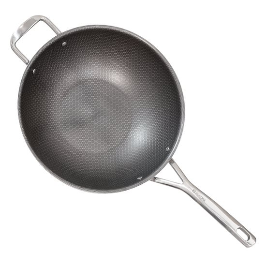 Tigaie wok antiaderenta 3-ply, inox, 30 cm/5 l - Zokura
