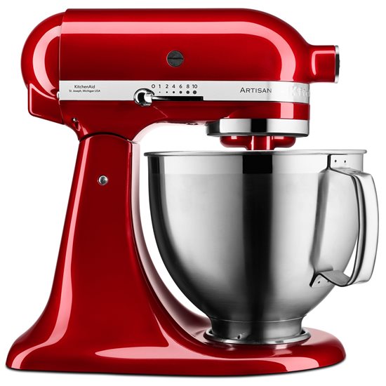 Mixer cu bol 4.8L, Artisan, Model 185, Candy Apple - KitchenAid