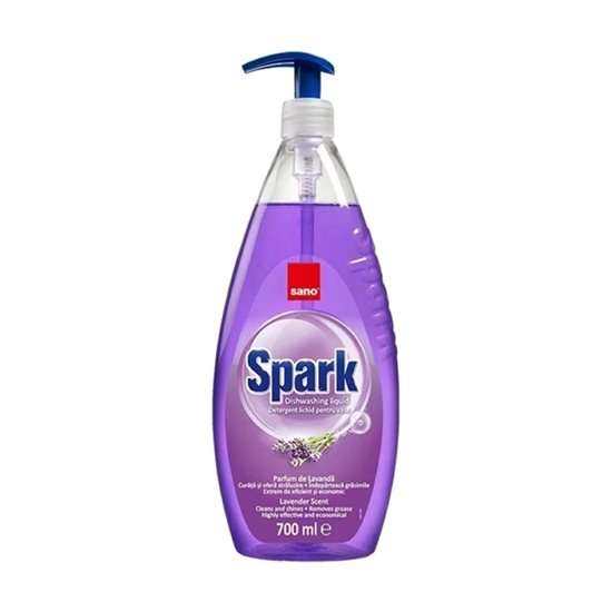 Detergent de vase cu pompita, 700ml, "Spark", Lavanda - Sano