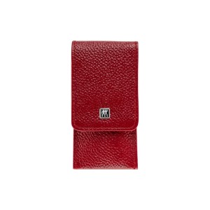 Set 3 piese, inox satinat, suport toc piele, Rosu - Zwilling TWINOX