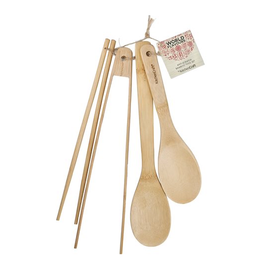 Set 4 ustensile din bambus, World of Flavours - Kitchen Craft