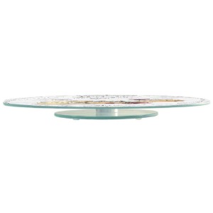 Platou rotativ, sticla, 32 cm, "Les Fromages" - Easy Life