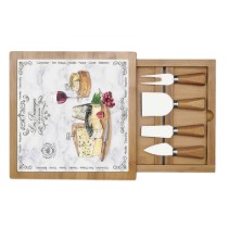 Set servire branzeturi, 6 piese, 25,5 x 25,5 cm, "Les Fromages" - Easy Life