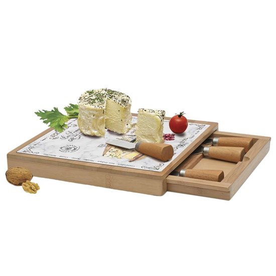 Set servire branzeturi 6 piese "Les Fromages" 25,5 x 25,5 cm - Nuova R2S