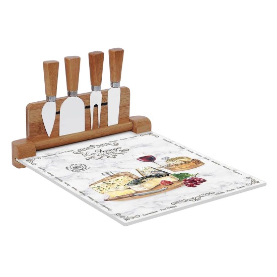 Set servire branzeturi 6 piese, 30x25cm, "Les Fromages" - Nuova R2S