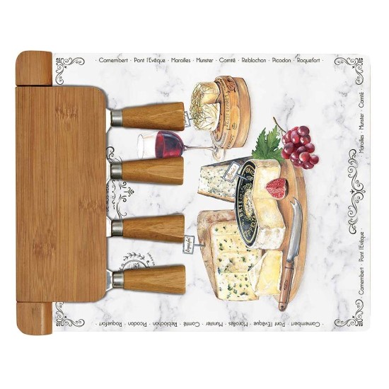 Set servire branzeturi 6 piese, 30x25cm, "Les Fromages" - Nuova R2S