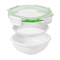 Caserola compartimentata pentru mic-dejun, plastic, 15,2 x 15,2 x 6,3 cm - OXO
