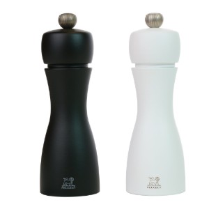 Set 2 rasnite sare si piper, 20 cm, "Tahiti Duo", Black&White - Peugeot