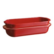 Vas pentru paine Batard, ceramica, 39x16,5cm/4,5L, Burgundy - Emile Henry
