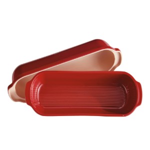 Vas pentru paine Batard, ceramica, 39x16,5cm/4,5L, Burgundy - Emile Henry