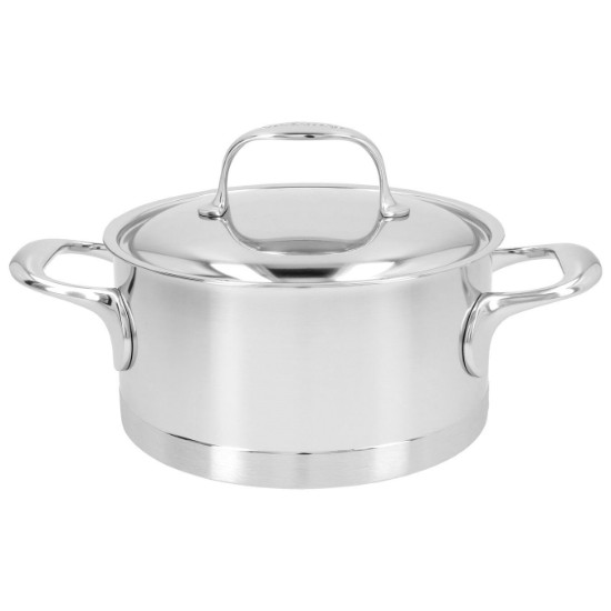 Cratita inox, cu capac, 18cm/2,2L, "Atlantis" - Demeyere