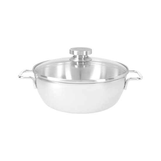 Cratita conica inox, cu capac, 7-ply, 24cm/3,3L "Apollo" - Demeyere