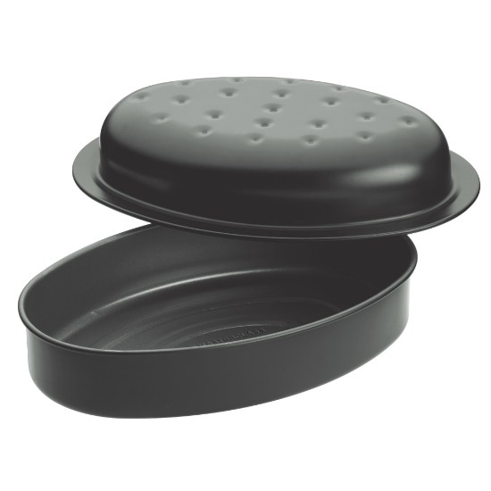 Tava ovala pentru friptura, otel carbon, 27 x 18 cm, "Master Class" - Kitchen Craft