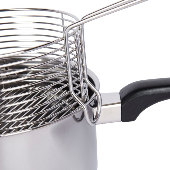 Cratita inox, cu cos friteuza si capac, 20cm/3L - Kitchen Craft