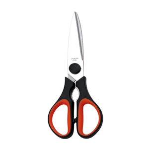 Foarfeca de bucatarie, otel inoxidabil, 20,5 cm, Negru/Rosu - Grunwerg