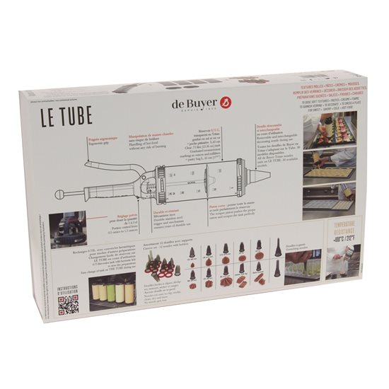 Set seringa patiserie, 4 recipiente si 12 duze "Le Tube Pro" - de Buyer