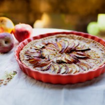 Tava tarte, ceramica, 29,5cm/1,3L, Burgundy - Emile Henry