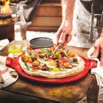 Tava pizza, ceramica, 36,5cm, Burgundy - Emile Henry
