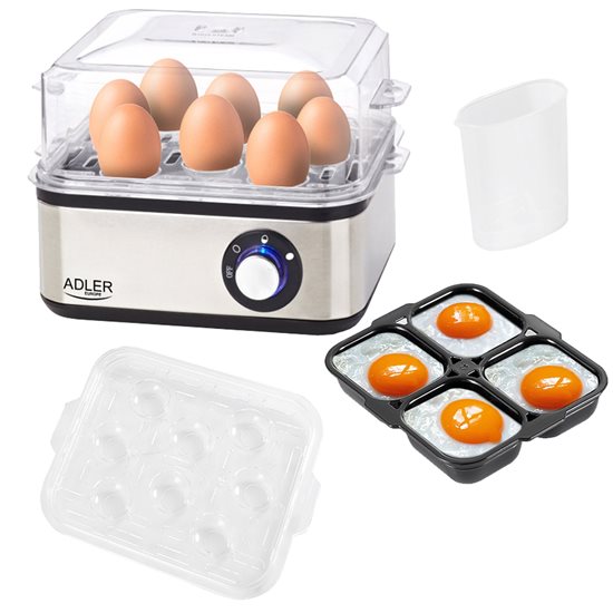 Fierbator pentru 8 oua, 800W - Adler