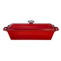 Lava Vas terrine, fonta, 8,5x26,5x6 cm, Rosu