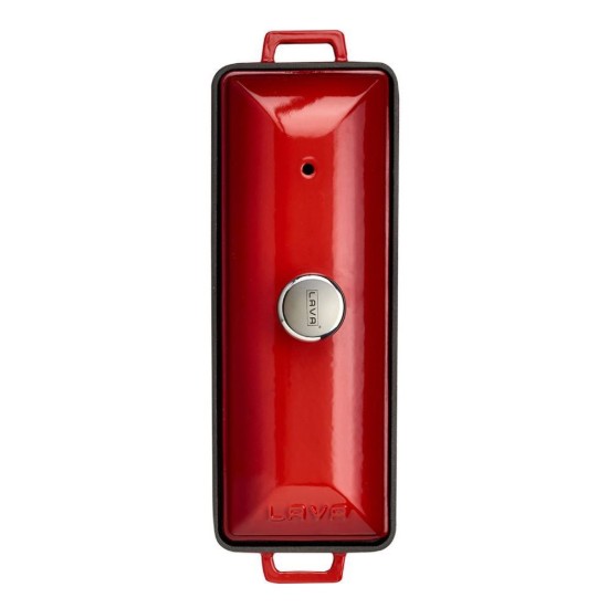 Vas terrine, fonta, 26,5 x 8,5 x 6 cm, Rosu  - LAVA