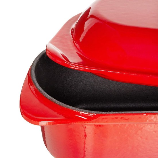 Vas pentru paine, fonta, 28 x 12 cm, Rosu - LAVA