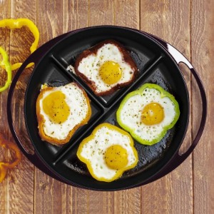 Tava rotunda compartimentata, fonta, 24 cm - LAVA