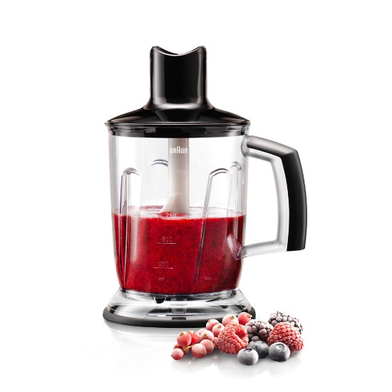 Chopper pentru blender vertical, 1,25L, sistem EasyClick, Negru - Braun