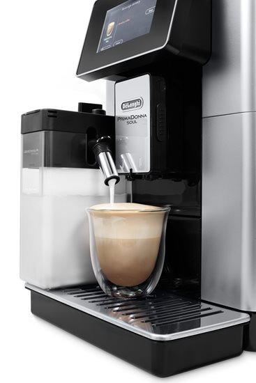 Espressor automat, 1450W, "PrimaDonna Soul", Argintiu/Negru - DeLonghi