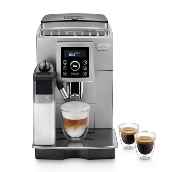 Espressor automat, 1450W, "LatteCrema System", Argintiu - DeLonghi