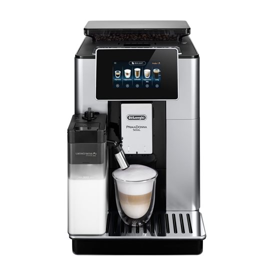 Espressor automat, 1450W, "PrimaDonna Soul", Argintiu/Negru - DeLonghi