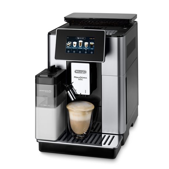 Espressor automat, 1450W, "PrimaDonna Soul", Argintiu/Negru - DeLonghi